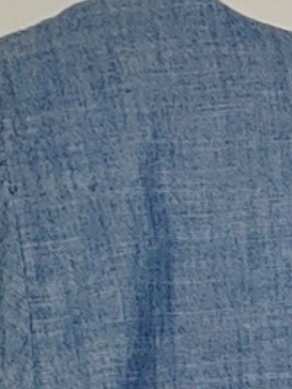 J. CREW CHAMBRAY FAUX WRAP RUFFLED A-LINE SHORT SLEEVE MINI DRESS size 8 BLUE - Picture 4 of 7